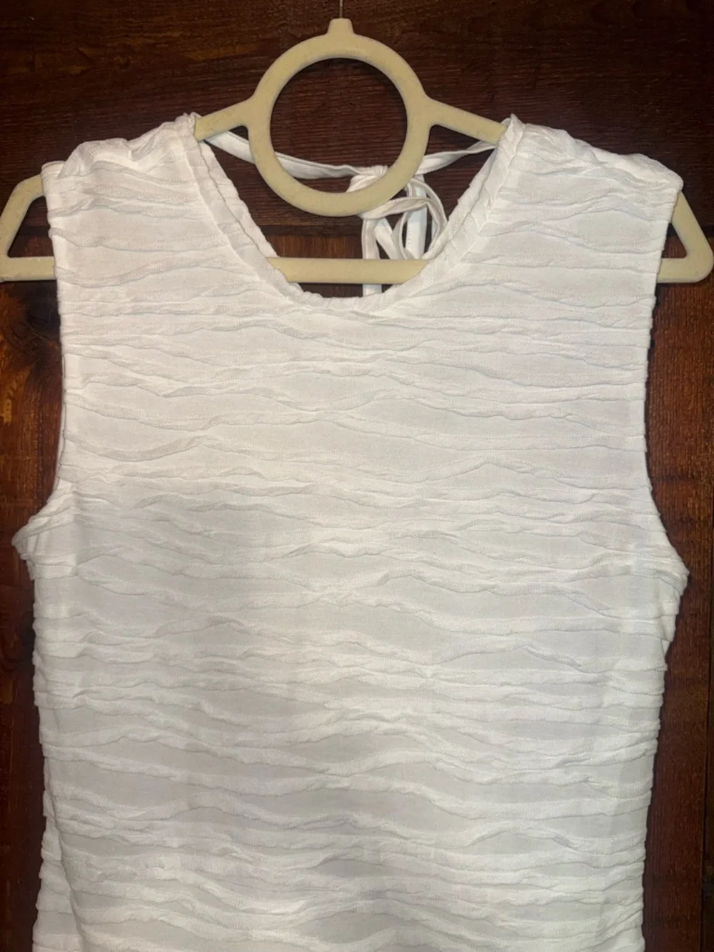 Proenza Schouler White Textured Sleeveless Midi Dress - Picture 4 of 5